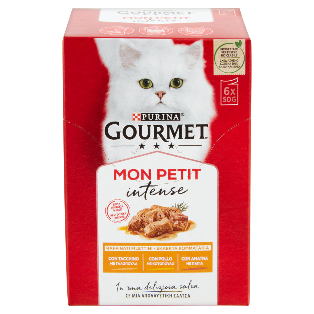 Gourmet Mon Petit Anatra Pollo e Tacchino 6x50g Gourmet Mon Petit Anatra Pollo e Tacchino 6x50g